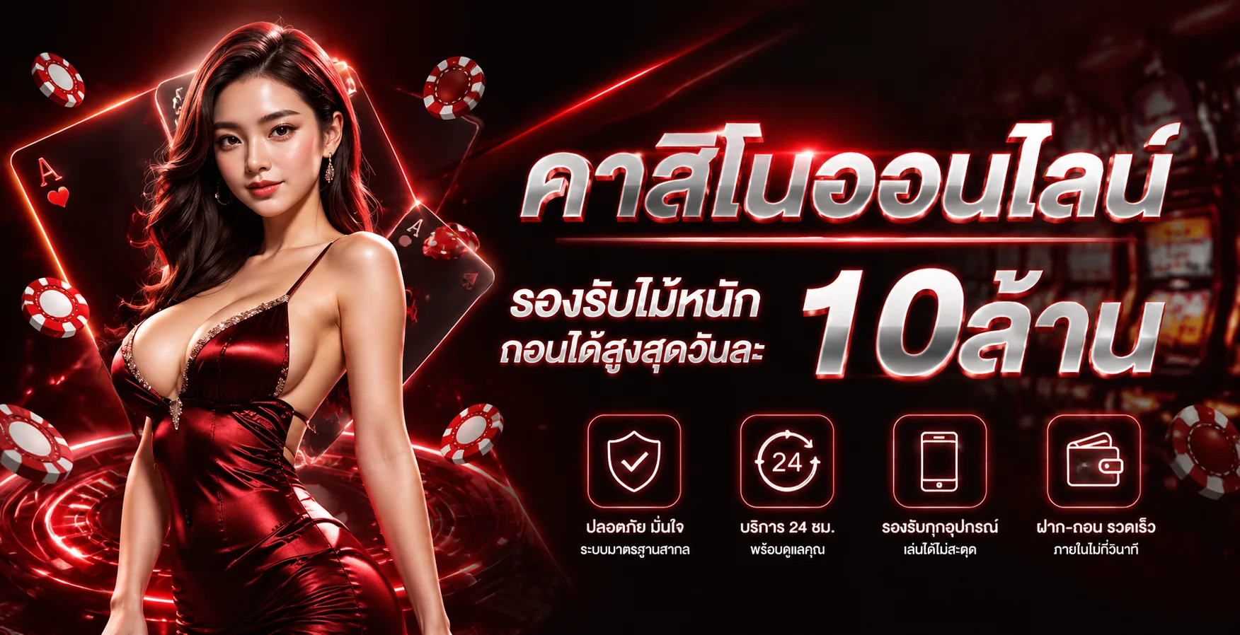 แบนเนอร์ SLOTBARS เว็บตรง พร้อมมาสคอต Lucky Neko